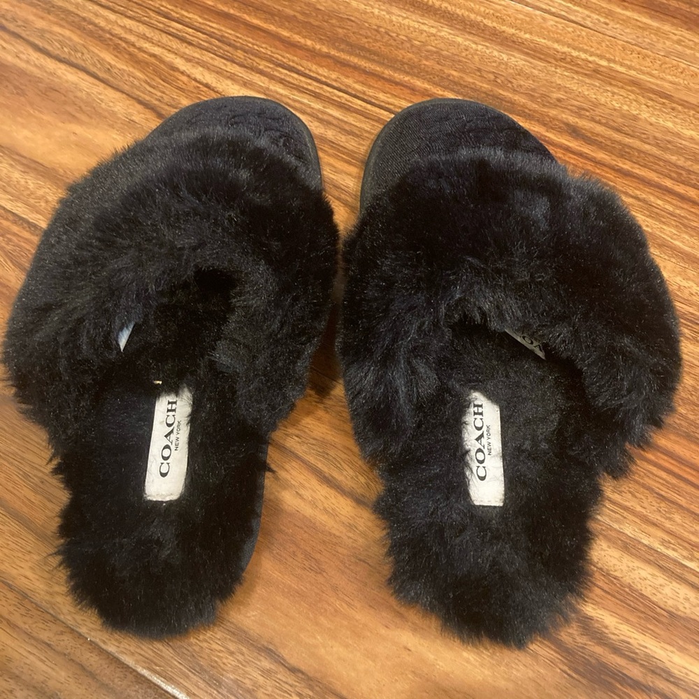 Coach Women's Zuri Slippers Black. Size 6B - Picture 5 of 12